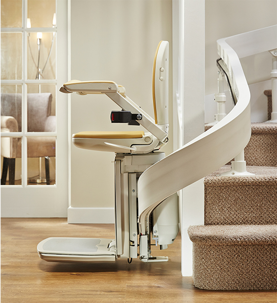 Curved Stairlift side